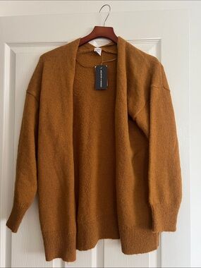 Melrose and Market Open-Front Cardigan in brown-gold